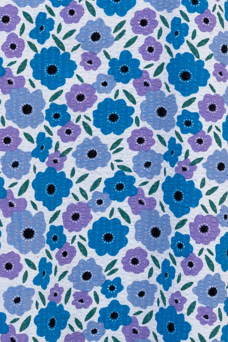Saloma Bunga-Bunga Kurung Blue